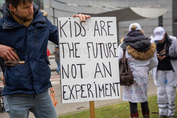 Brussels, 23 January: European demonstration for democracy, organised by the Europeans United initiative. The reason for the large demonstration is the encroachment on fundamental rights in Belgium, Germany, France and other states within the EU, Europe