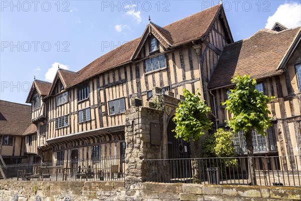 Lord Leycester Hospital medieval buildings, Warwick, Warwickshire, England, UK