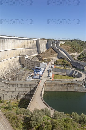 Barragem do Alqueva, Rio Guadiana river Alqueva dam hydroelectric power, Moura, Portugal, Europe