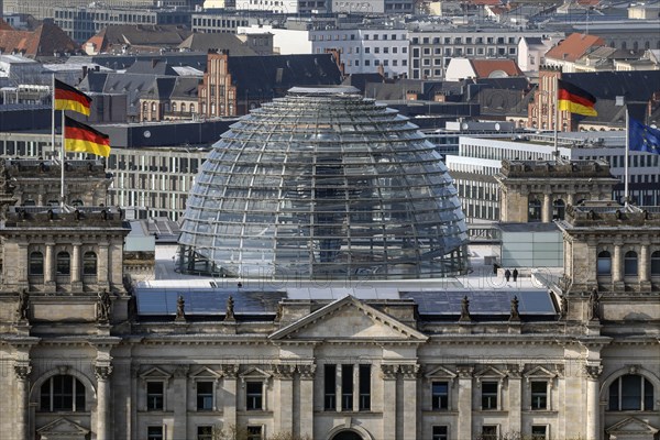 View of the Reichstag, Berlin, 19/04/2021