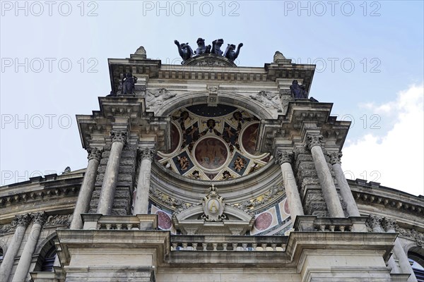 Detail, Semperoper, Opera House of the Saxon State Opera Dresden, Court and State Opera of Saxony, Theatre Square, Dresden, Saxony, Germany, Europe