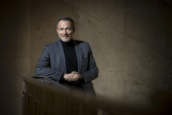 Christian Lindner (FDP), Federal Minister of Finance, photographed in the stairwell of the Federal Ministry of Finance