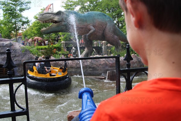 Dino-Splash (formerly: Donnerfluss) at the Holiday-Park in Hassloch, Palatinate