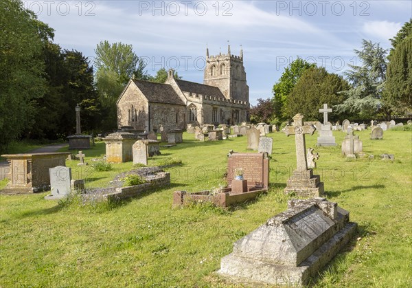 Church of Saint Martin and graveyard, Bremhill, Wiltshire, England, UK