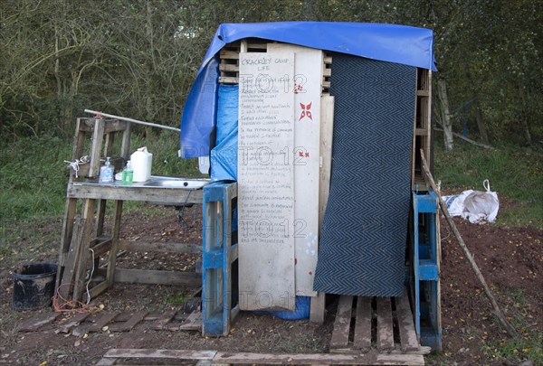 Crackely Woods HS2 protection camp, near Kenilworth, Warwickshire, England, UK, November 2020