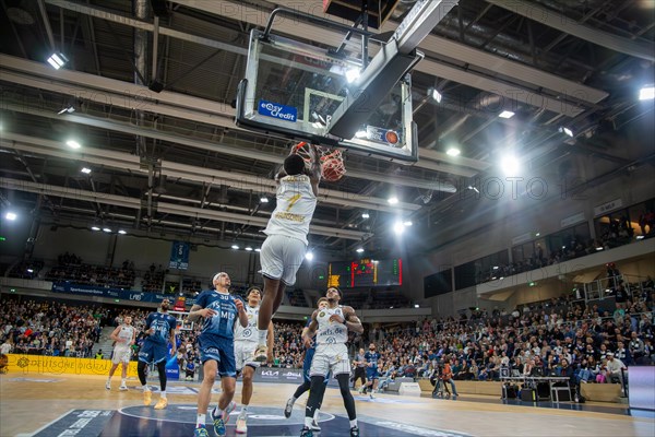 09.02.2024, easy Credit BBL, German Basketball League, Matchday 20) : Game scene MLP Academics Heidelberg against Basketball Lions Braunschweig (final score 76:94)