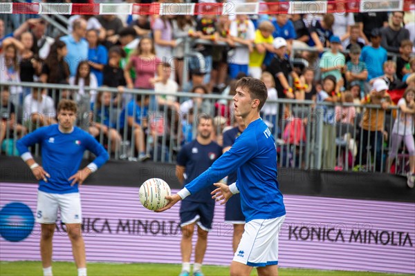 Fistball World Championship from 22 July to 29 July 2023 in Mannheim: At the end of the preliminary round, Germany won 3:0 sets against Italy and finished the preliminary round group A as the winner as expected