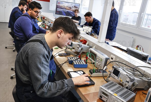 Trainees at a Deutsche Bahn training centre for industrial and technical professions, Berlin, 07/02/2024