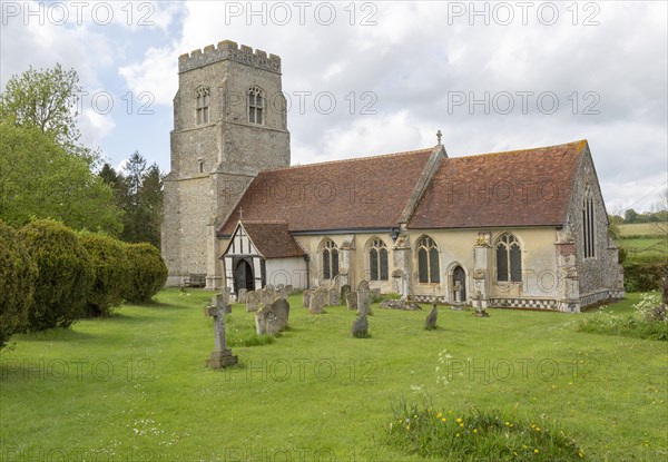 Village parish church of Saint Peter and Saint Paul, Alpheton, Suffolk, England, UK