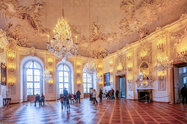 White Hall in the Wuerzburg Residence, Wuerzburg, Main Valley, Lower Franconia, Franconia, Bavaria, Germany, Europe