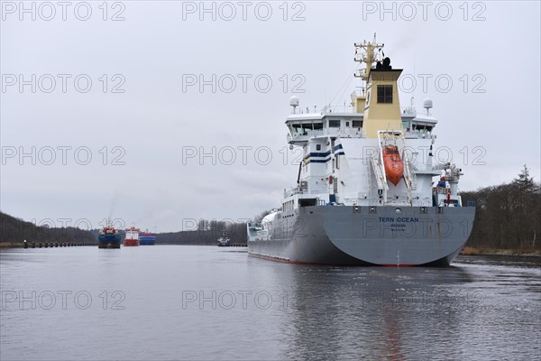 Tanker Tern Ocean in the Kiel Canal, Kiel Canal, Schleswig-Holstein, Germany, Europe