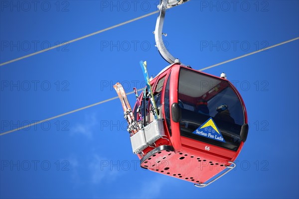 The Schoenjochbahn in the ski area of Serfaus, Fiss, Ladis (Tyrol)