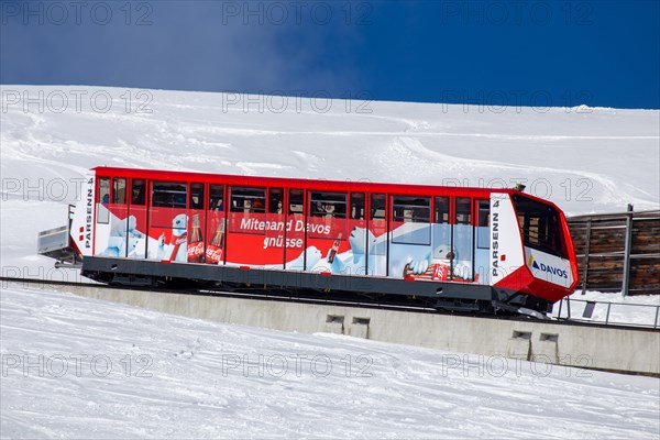 The Parsenn railway in Davos, Switzerland, Europe