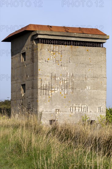 Art project by Bettina Furnee using old military tower at Bawdsey, Suffolk, England, UK 'Prisoner of War'