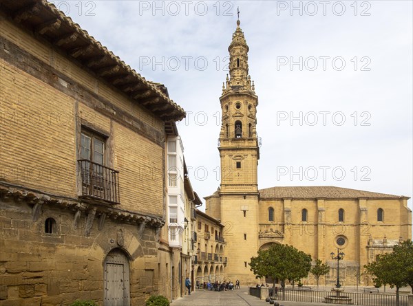 Church of Santa Maria de la Asuncion, Plaza Mayor, Briones, La Rioja Alta, Spain medieval architecture