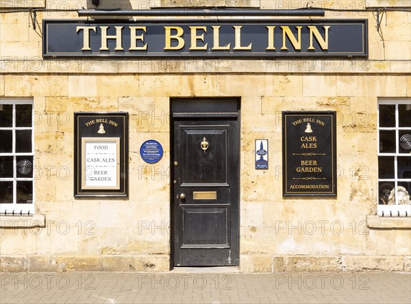 The Bell Inn attributed as inspiration for the Prancing Pony in Lord of the Rings, Moreton-in-Marsh, Gloucestershire, England, UK