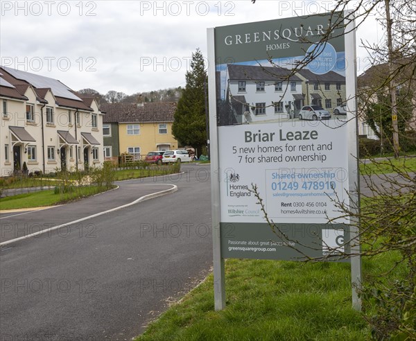 Greensquare Homes village Briar Leaze housing development, Compton Bassett, Wiltshire, England, UK