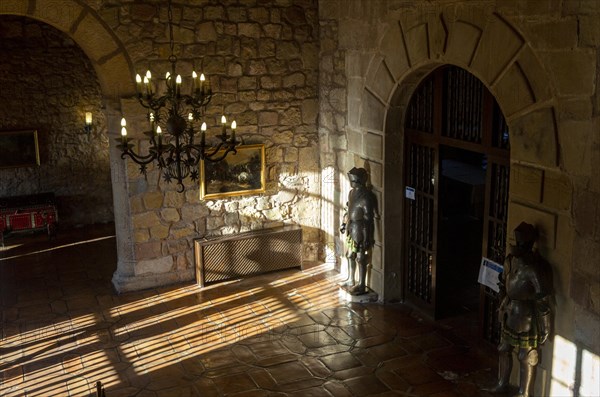 Historic interior of Parador hotel castle, Siguenza, Guadalajara province, Spain, Europe