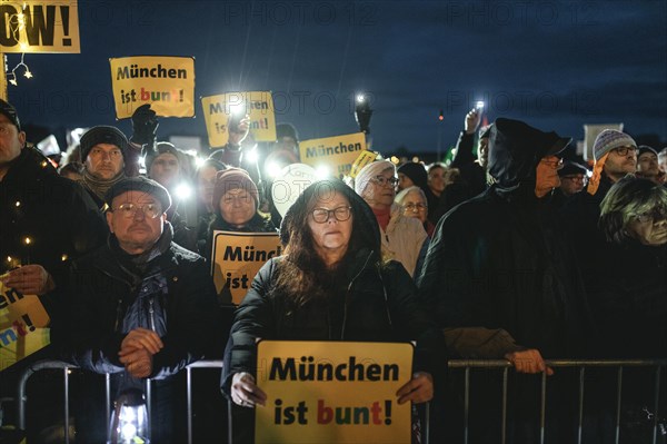 Sea of lights demonstration, Theresienwiese, Munich, Upper Bavaria, Bavaria, Germany, Europe