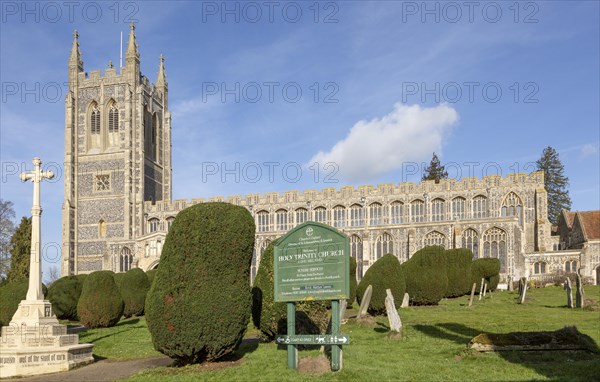 Holy Trinity Church, Long Melford, Suffolk, England, UK Perpendicular Gothic architecture built between 1467-1497