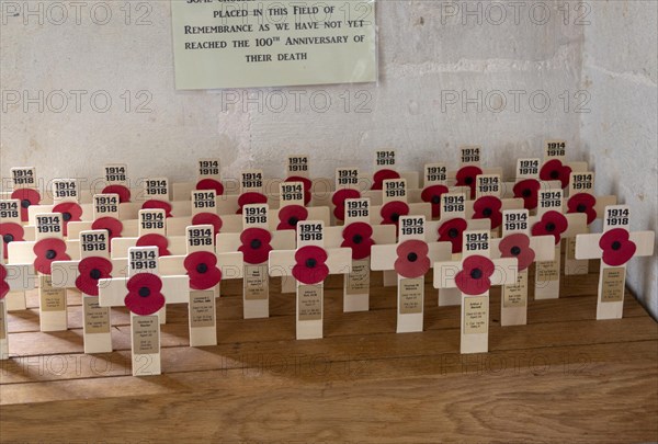 Village parish church of Saint Mary, Steeple Ashton, Wiltshire, England, UK 1914-1918 First World War memorials