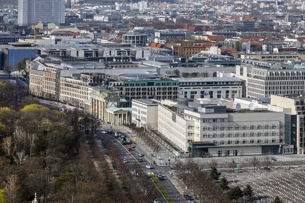 Brandenburg Gate and American Embassy, Berlin, 19 April 2021