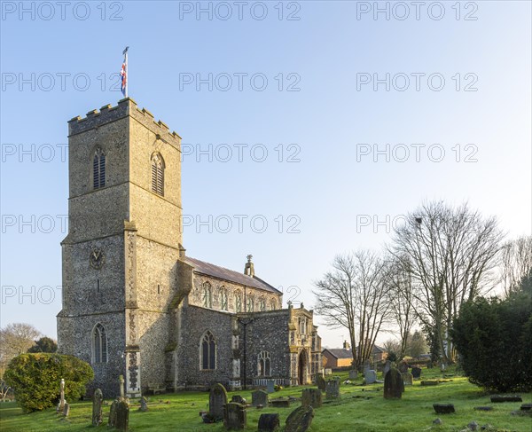 Village parish church St Peter and St Paul, Fressingfield, Suffolk, England, UK