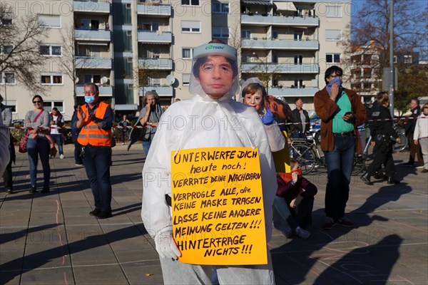 Speyer: Corona protests against the federal government's measures. The protests were organised by the Querdenken 6232 Speyer initiative