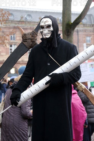 Strasbourg, France: Large demonstration for freedom against the corona measures and the vaccination pressure in France, Germany and other parts of Europe. The demonstration was organised by the peace initiative Europeansunited