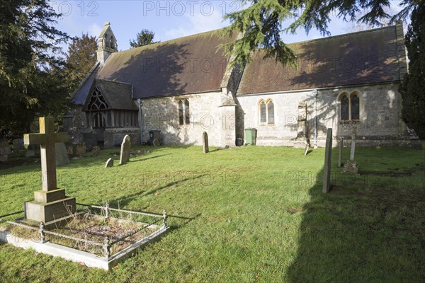 Historic village parish church of Saint Andrew, Etchilhampton, Wiltshire, England, UK Vale of Pewsey