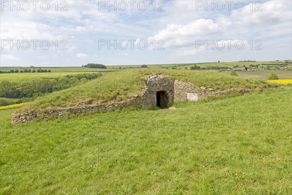 Stoney Littleton long barrow Neolithic chambered tomb, Wellow, Somerset, England, UK