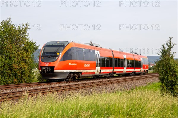 A train of the Verkehrsbetriebe Rhein-Neckar (VRN) near Neustadt an der Weinstrasse