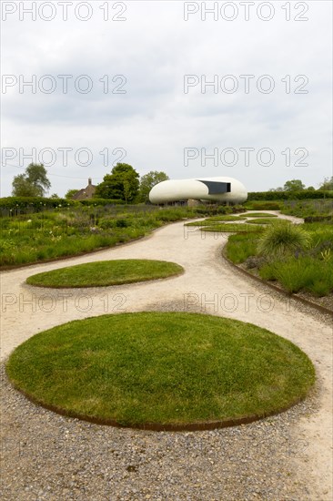 Hauser and Wirth art gallery, restaurant and garden, Durslade Farm, Bruton, Somerset, England, UK gardens designed by Piet Oudolf