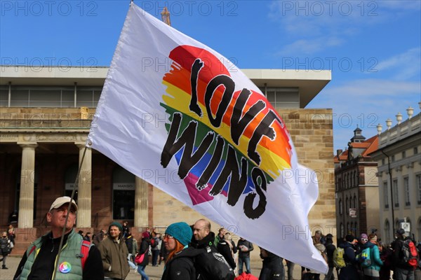 Large demonstration by critics of the corona measures in Kassel: Protests took place simultaneously in many countries under the motto World Wide Demonstration for Freedom, Peace and Human Rights