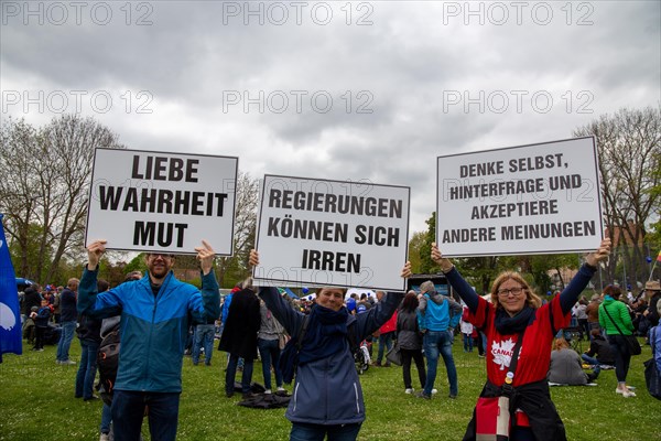 Corona demo in Landau, Palatinate. At the rally, various speakers recapitulated the political measures regarding corona