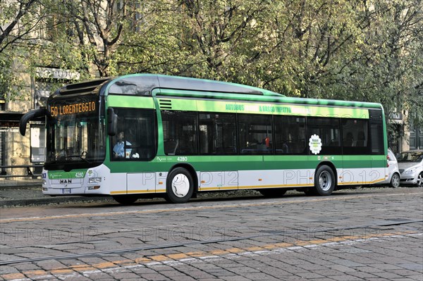 City bus, city bus 50 Lorenteggio, Milan, Milano, Lombardy, Italy, Europe