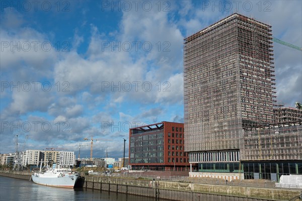 Building in Hafencity, Construction site, Hanseatic City of Hamburg, Hamburg, Germany, Europe