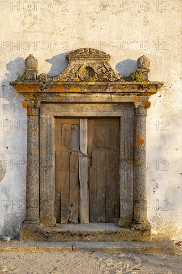 Old doorway in the medieval village of Marvao, Portalegre district, Alto Alentejo, Portugal, Southern Europe, Europe