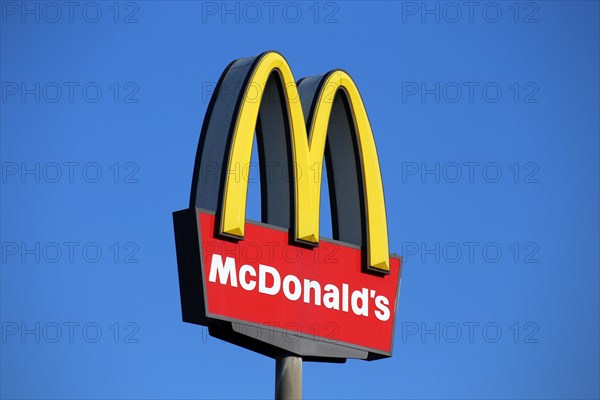 Logo at McDonalds in Neunkirchen/Saar, Germany, Europe