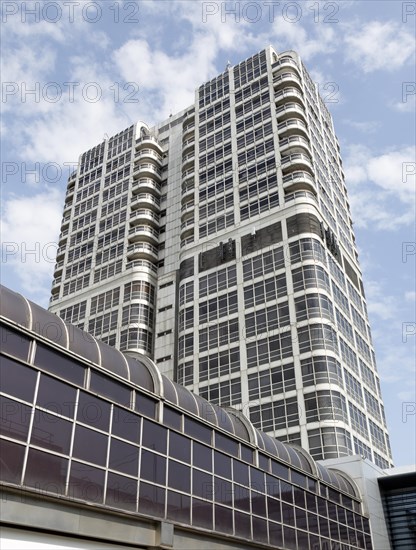 The David Murray John Building, better known as the Brunel Tower, in central business district of Swindon, Wiltshire, England, UK