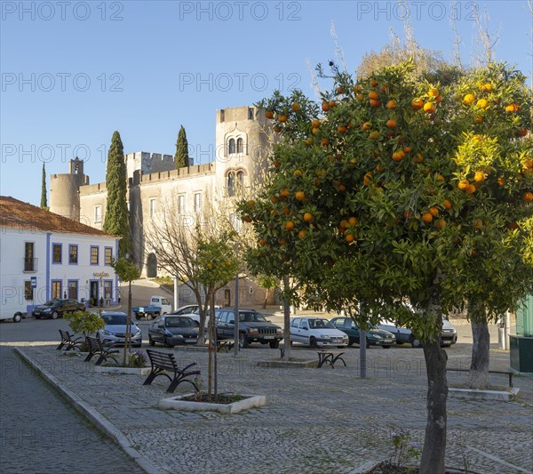 Hotel tourist accommodation in former castle Pousada Castelo de Altivo, Alvito, Baixo Alentejo, Portugal, southern Europe, Europe