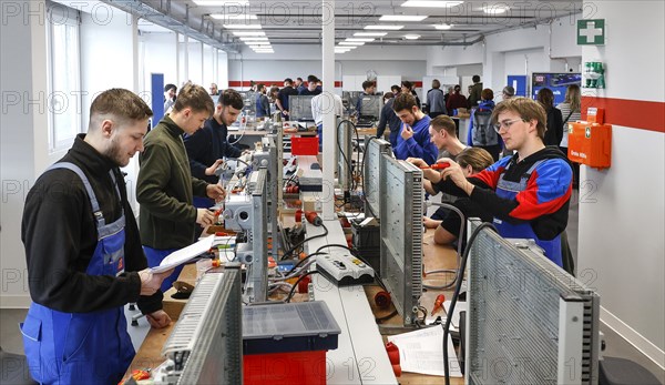 Trainees at a Deutsche Bahn training centre for industrial and technical professions, Berlin, 07/02/2024