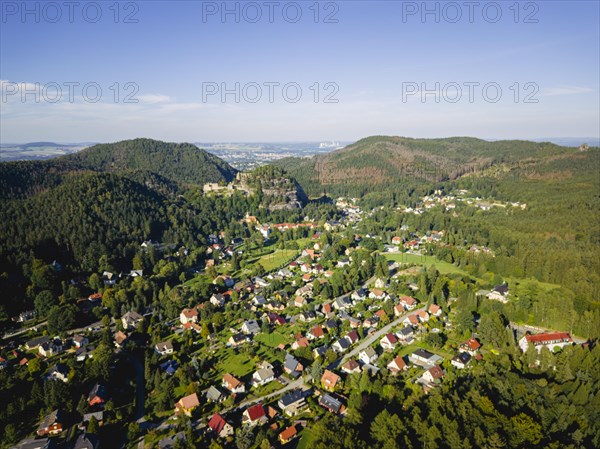 Oybin castle and monastery ruins in the Zittau Mountains, Oybin, Saxony, Germany, Europe