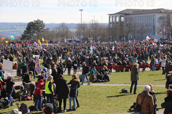 Large demonstration by critics of the corona measures in Kassel: Protests took place simultaneously in many countries under the motto World Wide Demonstration for Freedom, Peace and Human Rights