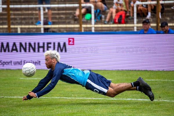 Fistball World Championship from 22 July to 29 July 2023 in Mannheim: The South American clash between Argentina and Chile took place on 23 July. In a hard-fought match, Argentina won in the end with 3:2 sets. Here in the picture: The Argentinian Joacuin Zalba