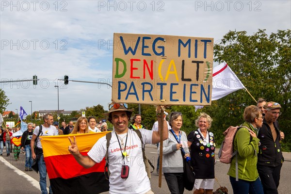 Under the motto Democracy Day, a parade took place in Neustadt-Hambach, followed by a rally at Hambach Castle