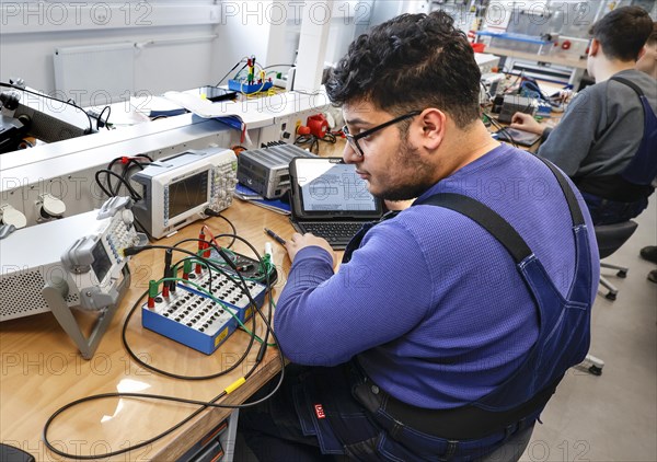 Trainees at a Deutsche Bahn training centre for industrial and technical professions, Berlin, 07/02/2024