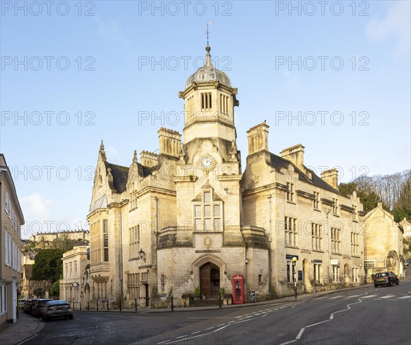 Former town hall building now Catholic church, Bradford on Avon, Wiltshire, England, UK 1854-5 architect Thomas Fuller