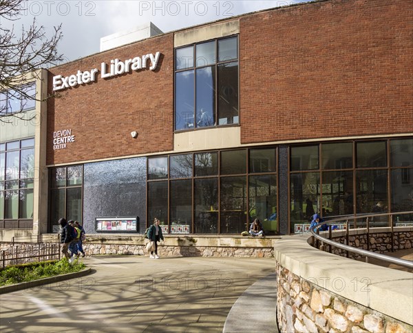 Exeter Library, Devon Centre, Castle Street, Exeter, Devon, England, UK