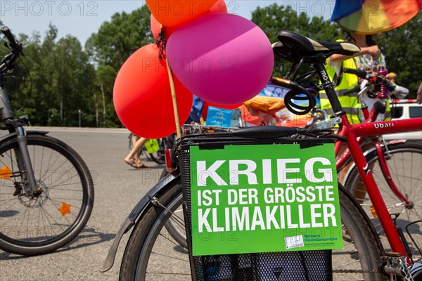 Ramstein 2022 peace camp bicycle demonstration: A bicycle demonstration was held on Sunday under the motto Stop Ramstein Air Base, organised as a rally from the starting points in Kaiserslautern, Kusel and Homburg